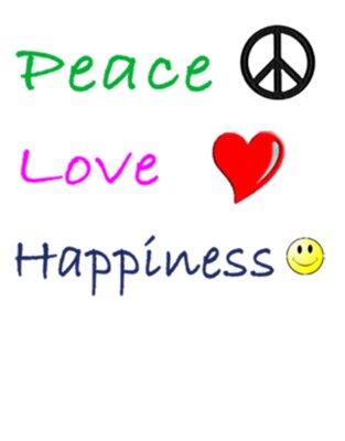 Peace Love Happiness